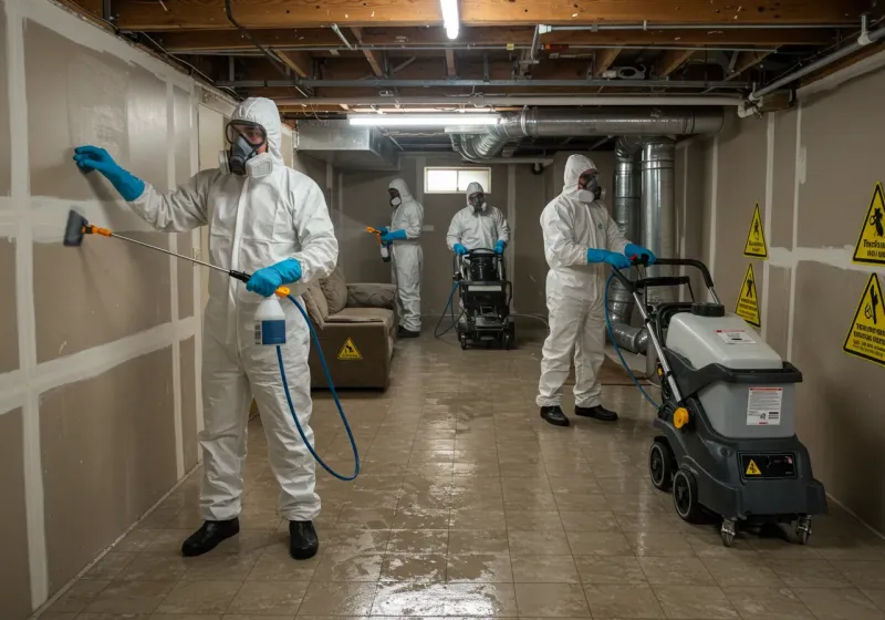 Basement Moisture Removal and Structural Drying process in Sedona, AZ